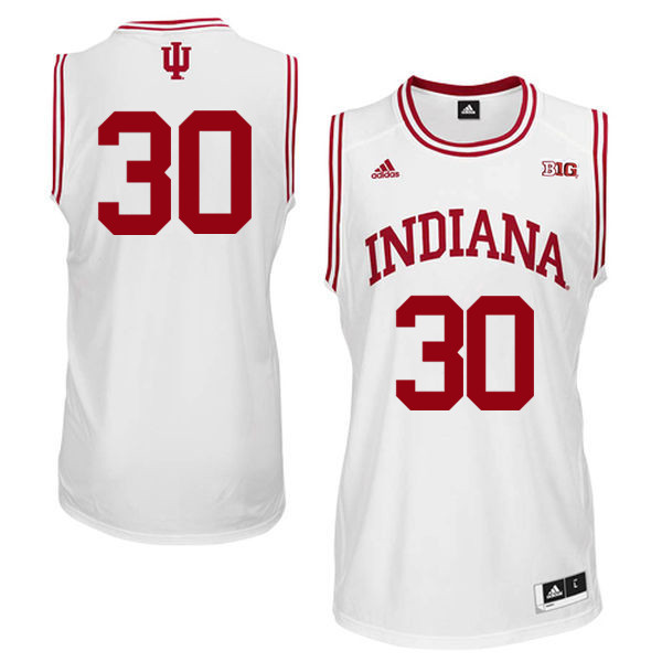 Men Indiana Hoosiers #30 Collin Hartman College Basketball Jerseys Sale-White - Click Image to Close